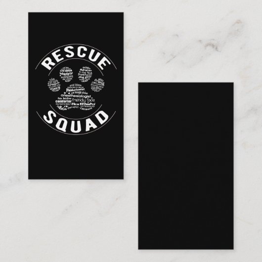 Dierlijke redding Vet Tech Paw Veterinair Technicu Visitekaartje (Voorkant / Achterkant)