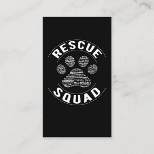 Dierlijke redding Vet Tech Paw Veterinair Technicu Visitekaartje