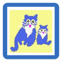 Dierlijke redding voor Oekraïne, Square Sticker