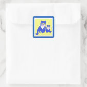 Dierlijke redding voor Oekraïne, Square Sticker (Tas)