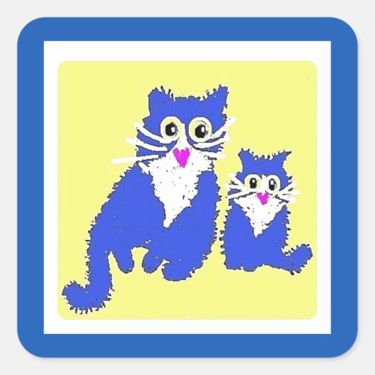 Dierlijke redding voor Oekraïne, Square Sticker (Voorkant)