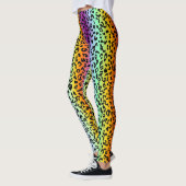 Dierlijke regenboogdruk leggings (Links)