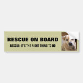 DIERLIJKE RESCUE-BUMPERSTICKER BUMPERSTICKER (Voorkant)