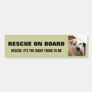 DIERLIJKE RESCUE-BUMPERSTICKER BUMPERSTICKER