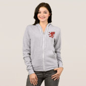 Dierlijke rode creatie Dragon wings wetten Tongue Hoodie (Voorkant volledig)