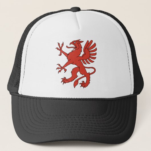 Dierlijke rode creatie Dragon wings wetten Tongue Trucker Pet (Voorkant)