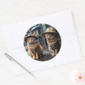 dierlijke ronde vorm-sticker sticker (Envelop)