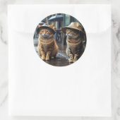 dierlijke ronde vorm-sticker sticker (Tas)