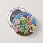 Dierlijke rondzendtijd — Kunstafdrukken Ronde Button 5,7 Cm (Voorkant /achterkant)