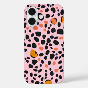 Dierlijke roze luipaard iPhone 16 hoesje