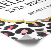 Dierlijke, roze luipaard, cheetah welkomstbord poster (Hoek)