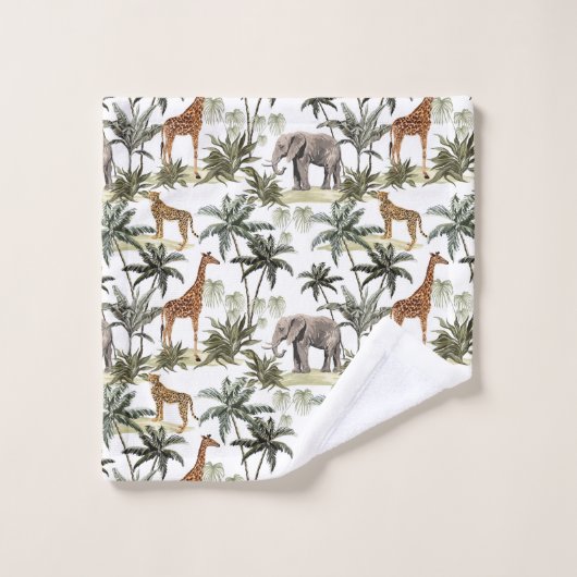 Dierlijke Safari Bath Towel Set Bad Handdoek (Wasdoekje)
