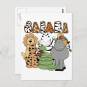 Dierlijke Safari Briefkaart (Voorkant / Achterkant)