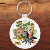 Dierlijke Safari Sleutelhanger (Voorkant)