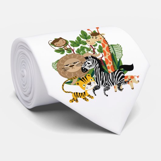 Dierlijke Safari Stropdas (Opgerold)