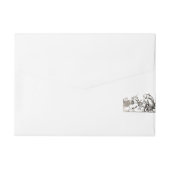 Dierlijke Schattigee Kunst Eenhoorn Olifant Lion Z Adreslabel Wikkel (Achterkant)