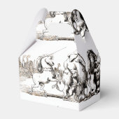 Dierlijke Schattigee Kunst Eenhoorn Olifant Lion Z Bedankdoosjes (Achterkant)