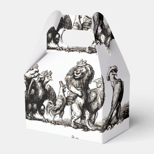 Dierlijke Schattigee Kunst Eenhoorn Olifant Lion Z Bedankdoosjes (Voorkant Zijde)