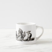 Dierlijke Schattigee Kunst Eenhoorn Olifant Lion Z Espresso Kop (Rechts)