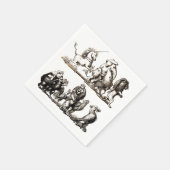 Dierlijke Schattigee Kunst Eenhoorn Olifant Lion Z Servet (Hoek)