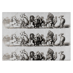 Dierlijke Schattigee Kunst Eenhoorn Olifant Lion Z Snijplank