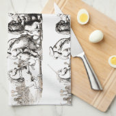 Dierlijke Schattigee Kunst Eenhoorn Olifant Lion Z Theedoek (Quarter Fold)