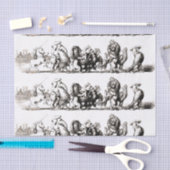 Dierlijke Schattigee Kunst Eenhoorn Olifant Lion Z Tissuepapier (Craft)