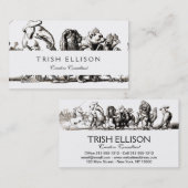 Dierlijke Schattigee Kunst Eenhoorn Olifant Lion Z Visitekaartje (Voorkant / Achterkant)