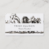 Dierlijke Schattigee Kunst Eenhoorn Olifant Lion Z Visitekaartje (Voorkant)