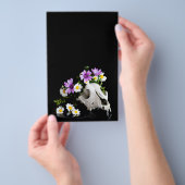 Dierlijke schedel met een maag van wilde bloem flyer (Hand)