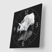 Dierlijke schedel vierkante klok (Hoek)