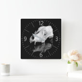Dierlijke schedel vierkante klok (Huis)