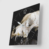 Dierlijke schedel vierkante klok (Hoek)