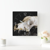 Dierlijke schedel vierkante klok (Huis)