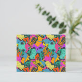 Dierlijke Silhouettes Patroon Briefkaart (Staand voorkant)