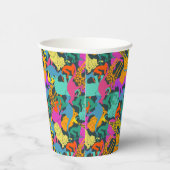 Dierlijke Silhouettes Patroon Papieren Bekers (Rechts)