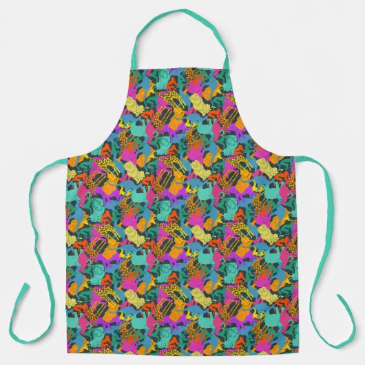 Dierlijke Silhouettes Patroon Schort (Voorkant)