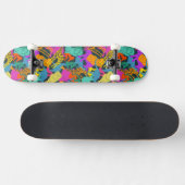 Dierlijke Silhouettes Patroon Skateboard (Horizontaal)