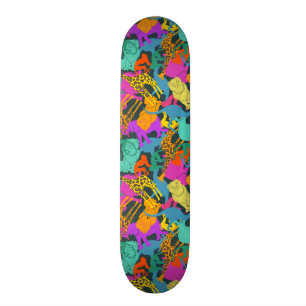 Dierlijke Silhouettes Patroon Skateboard
