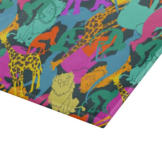 Dierlijke Silhouettes Patroon Snijplank (Hoek)