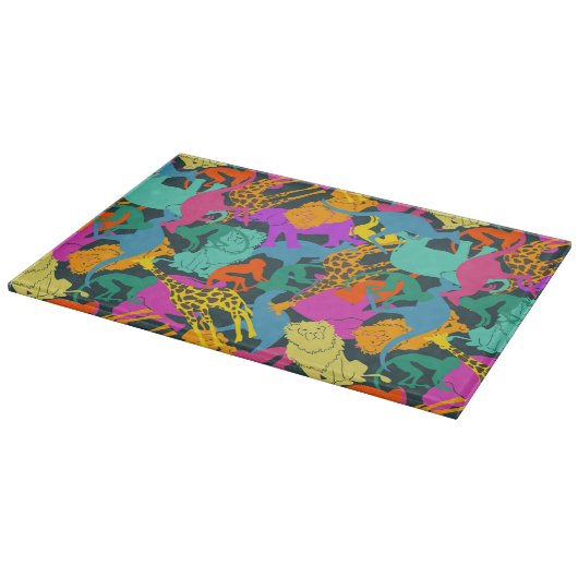 Dierlijke Silhouettes Patroon Snijplank (Hoek)