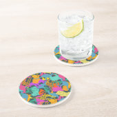 Dierlijke Silhouettes Patroon Zandsteen Onderzetter (Zijkant)