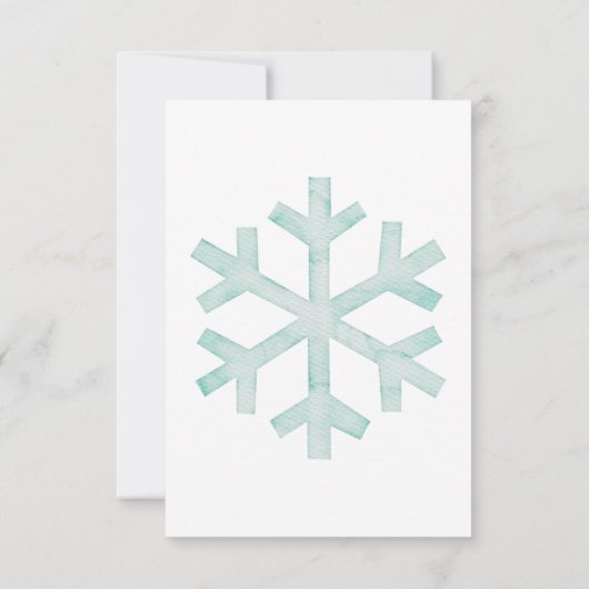 Dierlijke sneeuwvlok Winter Baby shower Dank u kaa Bedankkaart (Achterkant)