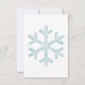 Dierlijke sneeuwvlok Winter Baby shower Dank u kaa Bedankkaart (Achterkant)