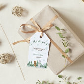 Dierlijke sneeuwvlok Winter Baby shower Dank u kaa Cadeaulabel