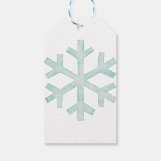 Dierlijke sneeuwvlok Winter Baby shower Dank u kaa Cadeaulabel (Achterkant)