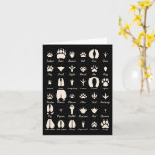 Dierlijke sporen zijn gewone dieren- en wildsporen kaart (Gele Bloem)