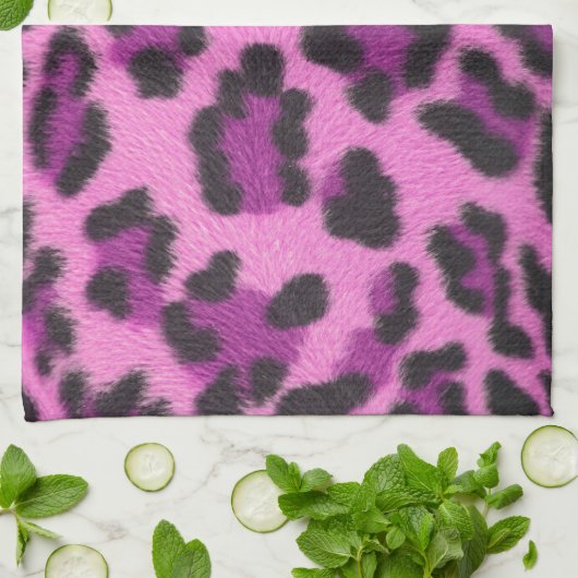 Dierlijke spots theedoek (Gevouwen)