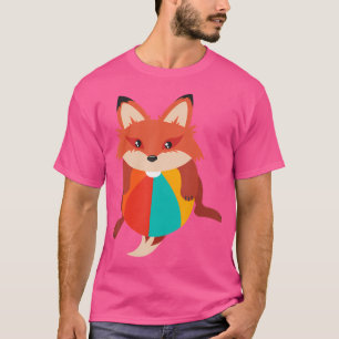 Dierlijke stookolie met een kogelrode vos t-shirt