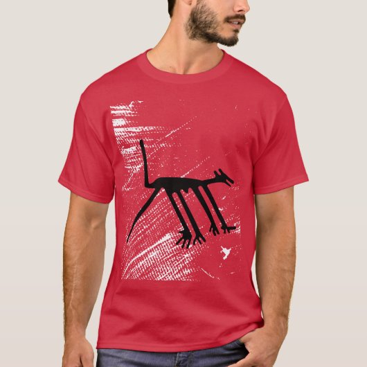 Dierlijke symbolen Ancient Nazca Peru Dog T-shirt (Voorkant)